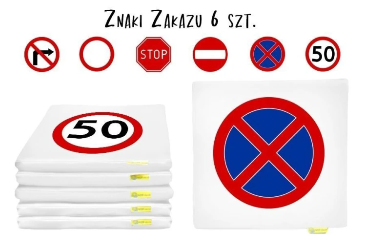 Poduszki Znaki Drogowe 3cm 6szt, Akson