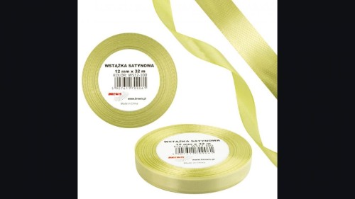 Wstążka satynowa 12mm/32m 100 gruszkowy