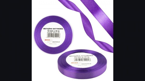 Wstążka satynowa 12mm/32m orchidea