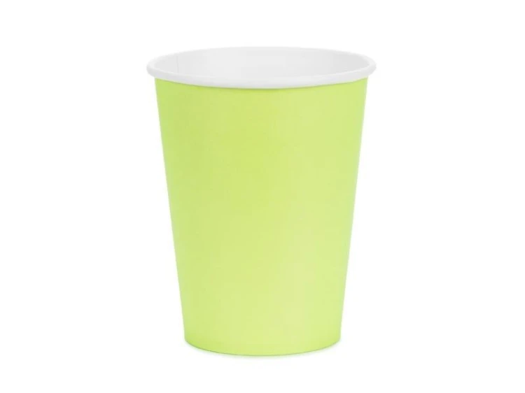 Kubeczki papierowe jasny zielony 250ml 6szt