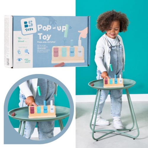 Wyskakujące buźki drewniane POP-UP, BS Toys