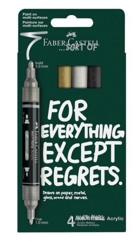 Markery akrylowe Multimark 4kol. FABER CASTELL
