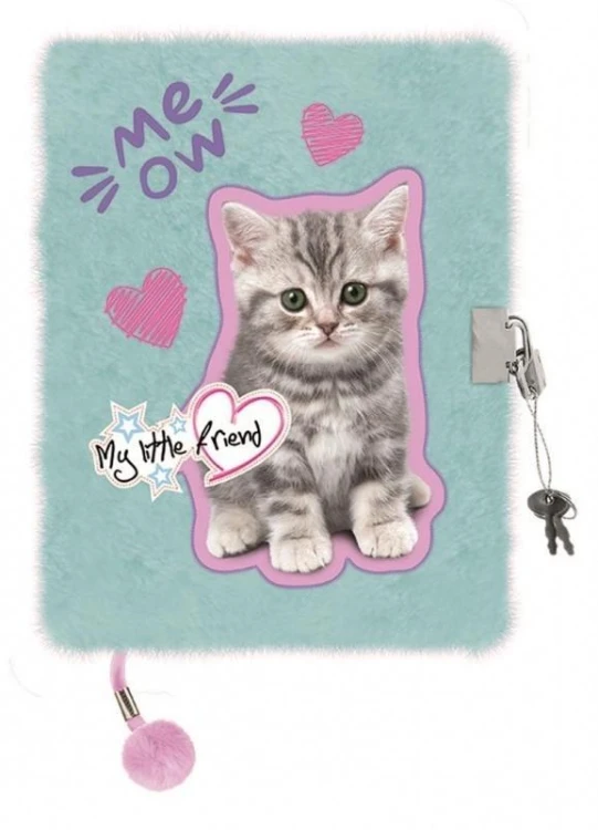 Pamiętnik A5/96K z kłódką Mint kitty, ST-MAJEWSKI