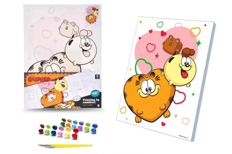 Malowanie po numerach 30x40cm Garfield, Qbee
