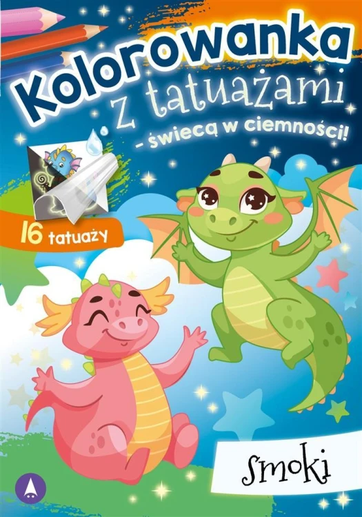 Kolorowanka z tatuażami Smoki, praca zbiorowa