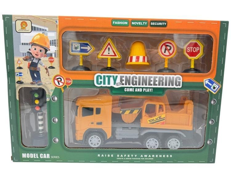 Samochód budowlany z akcesoriami, Cabo-Toys