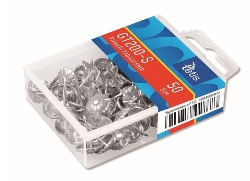 Pinezki tapicerskie srebrne 50szt GT200-S, Tetis
