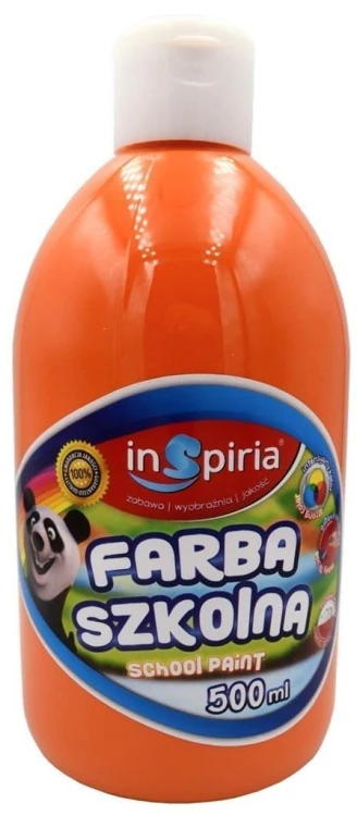 Farba szkolna pomarańczowa 500ml, InSpiria