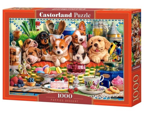 Puzzle 1000 Puppies Dessert CASTOR, Castorland