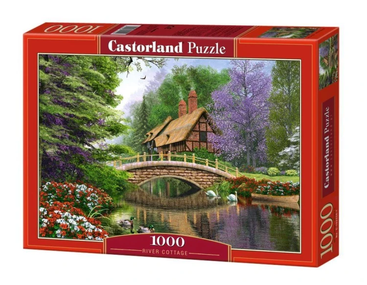 Puzzle 1000 Dom nad rzeką CASTOR, Castorland