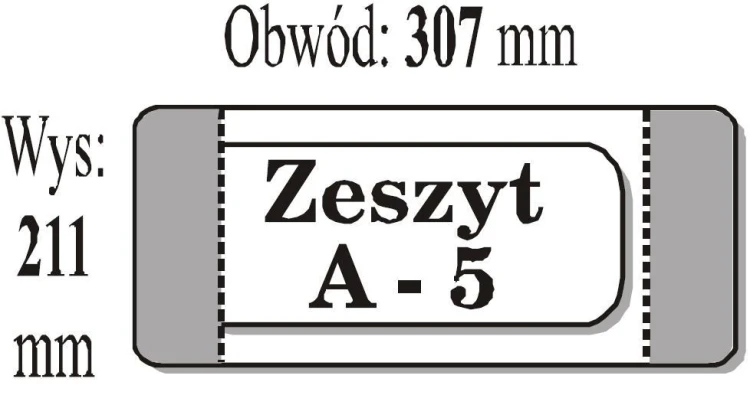 Okładka zeszytowa A5 (50szt) IKS, IKS