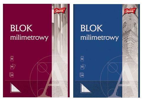 Blok milimetrowy A4/20K (10szt), UNIPAP