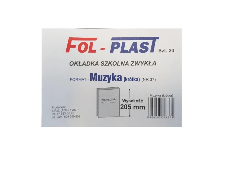 Okładka na podr do muzyki krótka NR 37 (20szt)