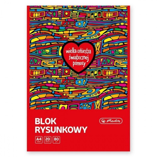 Blok rysunkowy A4/20K biały WOŚP (10szt), HERLITZ