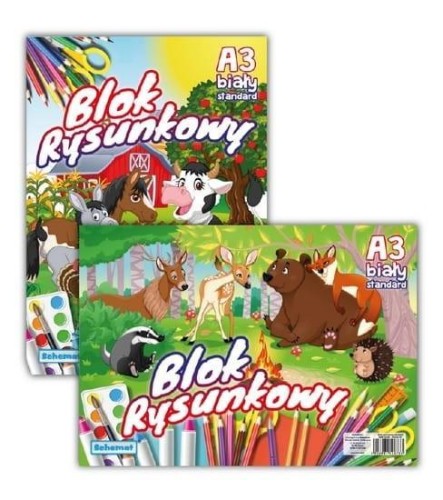Blok rysunkowy A3/20K 80g (10szt), InSpiria