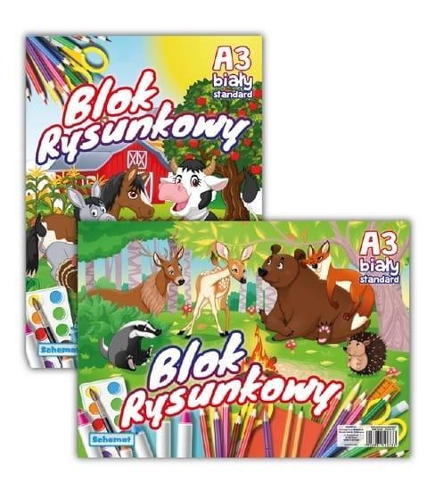Blok rysunkowy A3/20K 80g (10szt), InSpiria