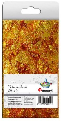 Folia do złoceń złota w płatkach 3g, Titanum