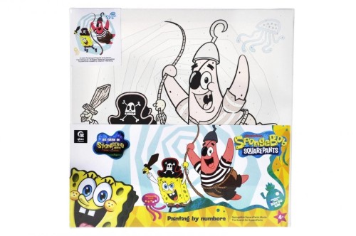 Malowanie po numerach 30x30cm SpongeBob w Kinie