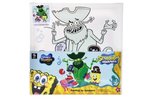 Malowanie po numerach 30x30cm SpongeBob w Kinie