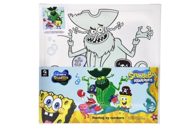 Malowanie po numerach 30x30cm SpongeBob w Kinie