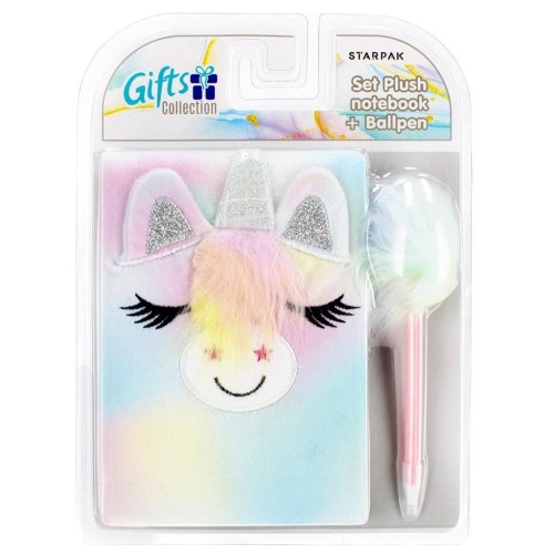 Notes pluszowy Unicorn + długopis, STARPAK