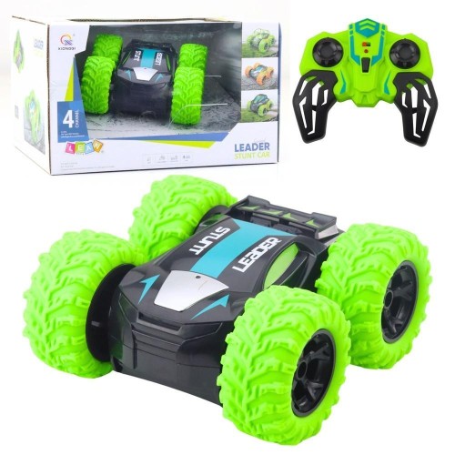 Samochód kaskaderski R/C obroty o 360 zielony