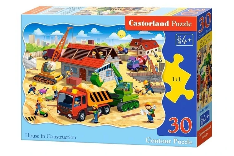 Puzzle 30 Dom w trakcie budowy CASTOR, Castorland