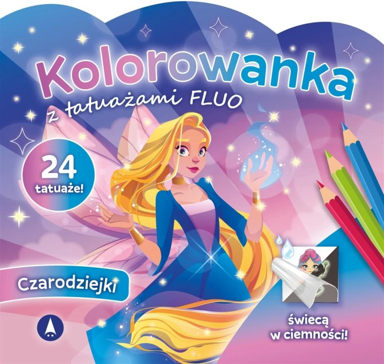 Kolorowanka z tatuażami flou Czarodziejki
