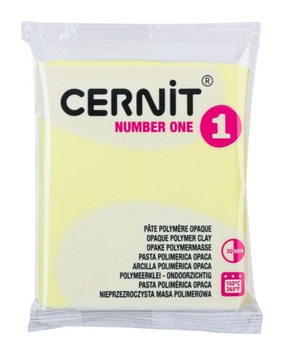 Modelina pastelowa żółta 56g, Cernit