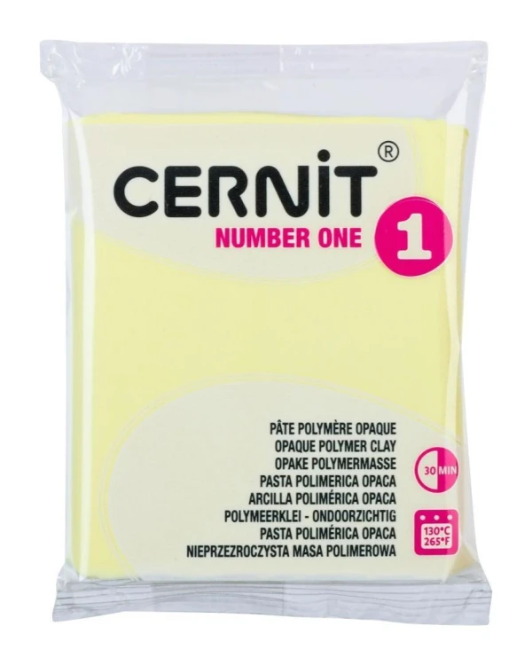 Modelina pastelowa żółta 56g, Cernit