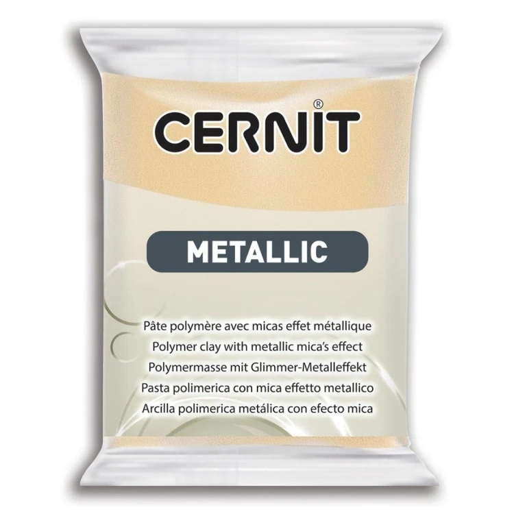 Modelina metaliczna szampanowa 56g, Cernit