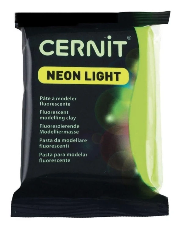 Modelina neonowa zielona 56g, Cernit