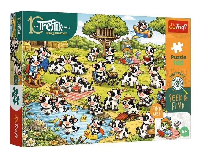 Puzzle 100 Trefliki - Świat krówek TREFL, Trefl
