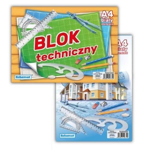 Blok techniczny A4/10K biały (10szt), Schemat