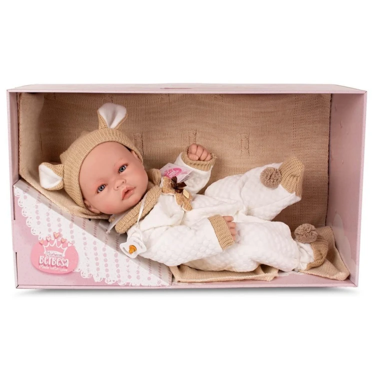 Lalka hiszpańska noworodek Martin z akcesoriami