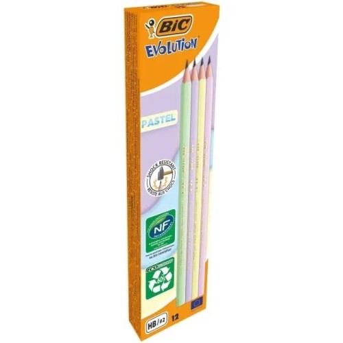 Ołówek bez gumki pastel 12szt BIC, BIC