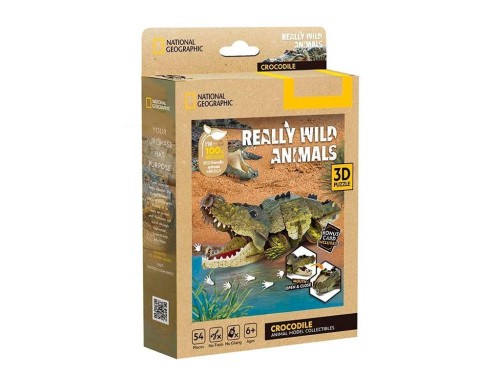Puzzle 3D National Geographic Krokodyl 54el