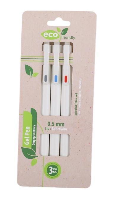 Długopis żelowy 0,5mm 3szt, Grafix