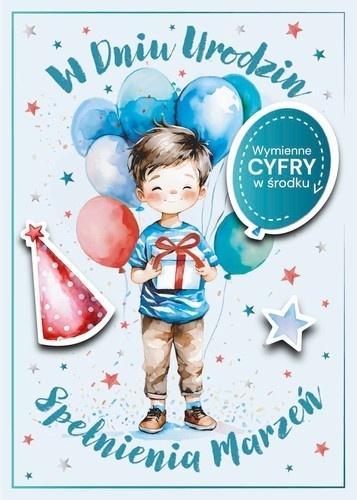 Karnet Urodziny wymienne cyfry