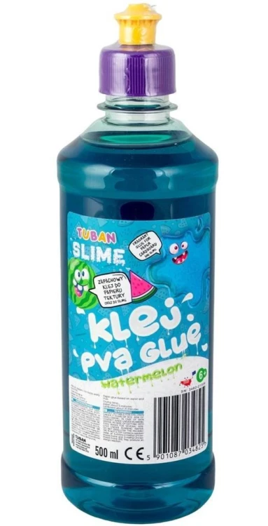 Klej turkusowy PVA 500ml TUBAN, Tuban