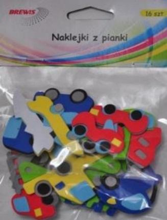 Naklejki z pianki auta 16szt, Brewis