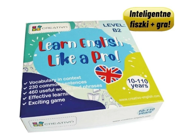 Learn English Like a Pro fiszki + gra B2, Creativo