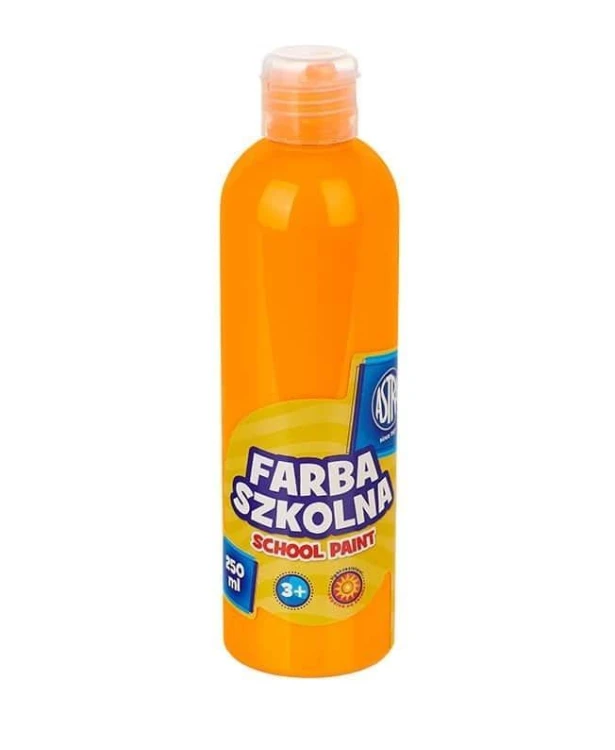 Farba szkolna pomarańczowa fluorescen. 250ml ASTRA
