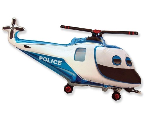 Balon foliowy 61cm Helikopter Policyjny
