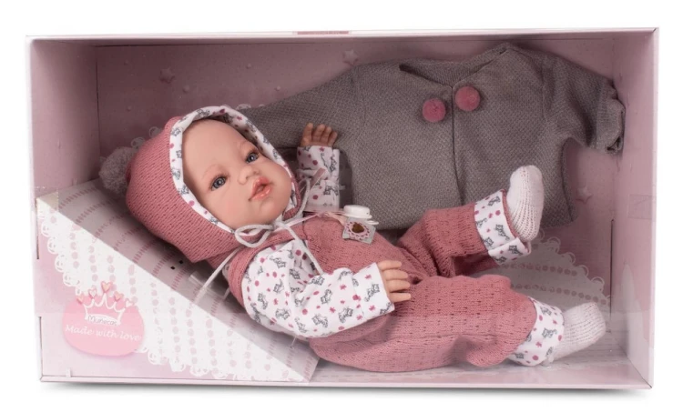 Lalka hiszpańska niemowlak bobas akcesoria 42cm