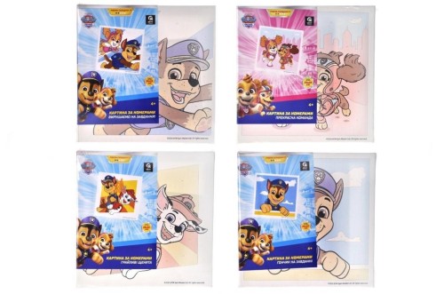 Malowanie po numerach 25x25cm Psi Patrol, Qbee