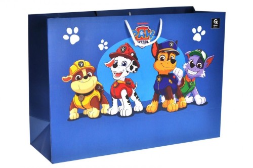 Torba papierowa XL Psi Patrol 50x35x17cm, Qbee