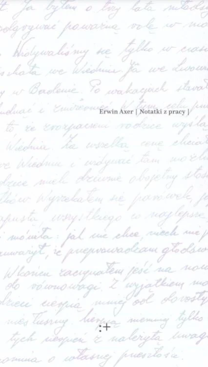 Notatki z pracy, Erwin Axer