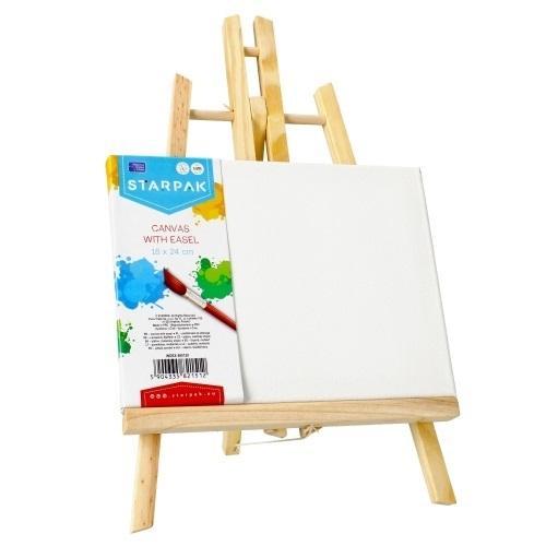 Podobrazie 18x24 cm ze sztalugą, STARPAK