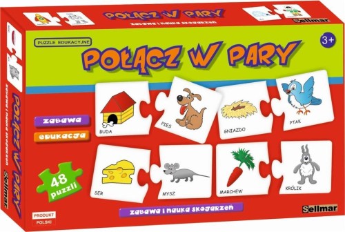 Puzzle edukacyjne Połącz w pary, Sellmar